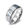 Luminous Titanium Steel Rings for Men PW-WG58780-01-1