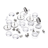 DIY 50Pairs Flat Round Earring Making Kits DIY-YW0001-90P-4