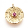 Brass Micro Pave Cubic Zirconia Pendants ZIRC-L075-63A-2