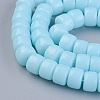 Opaque Solid Color Glass Beads Strands GLAA-A036-I01-3