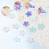 SUNNYCLUE 120Pcs 6 Style Transparent Spray Painted Glass Beads GLAA-SC0001-73-3