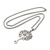 304 Stainless Steel Pendant Necklaces for Women Men NJEW-G123-05P-3