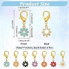 Daisy Alloy Enamel Pendant Decorations PALLOY-PH01608-2