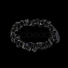 Natural Obsidian Chips Stretch Bracelets BJEW-BB16534-M-2