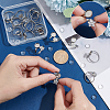 Unicraftale DIY Flat Round Blank Dome Cuff Ring Making Kit STAS-UN0039-46-2