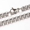 304 Stainless Steel Box Chains Necklaces NJEW-O066-23-1