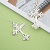 Alloy Rhinestone Cross Big Pendants ALRI-1475-S-RS-5