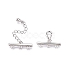 Anti-Tarnish Rhodium Plated 925 Sterling Silver Necklace Layering Clasps STER-N016-14P-2