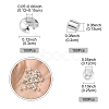 300Pcs 3 Style Iron & Brass Crimp Beads Covers KK-YW0002-16-2