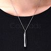 Stainless Steel Column Pendant Necklaces UG4628-1-5
