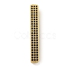 Brass Micro Pave Clear Cubic Zirconia Beads KK-G493-13G-02-1