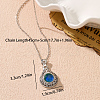 Alloy Glass Temperature Sensing Color Changing Mood Hollow Teardrop Pendant Cable Chain Necklaces for Women PW-WG81C57-01-4