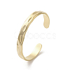 304 Stainless Steel Textured Cuff Bangles BJEW-A003-04G-1