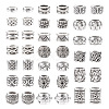 100Pcs 20 Styles Tibetan Style Alloy European Beads TIBE-TA0001-27-2