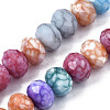 Opaque Baking Painted Glass Beads Strands EGLA-N006-009C-A18-1
