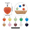 Cheriswelry 20Pcs 10 Colors Cat Eye Pendants G-CW0001-10-13