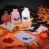 BENECREAT 24Pcs 6 Colors  Halloween Burlap Packing Pouches Drawstring Bags ABAG-BC0001-49-4
