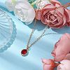 Glass Oval Pendant Necklaces NJEW-JN04928-2