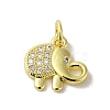 Real 18K Gold Plated Brass Pave Cubic Zirconia Pendants KK-M283-02D-01-1