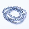 Electroplate Transparent Glass Beads Strands EGLA-A034-T1mm-Y02-2