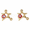 304 Stainless Steel Enamel Connector Charms STAS-N087-62-01G-2