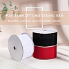 Polyester Imitation Burlap Ribbon OCOR-WH0032-21B-7