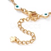 Heart Evil Eye 304 Stainless Steel Enamel Link Chains Bracelets & Necklaces Jewelry Sets SJEW-JS01153-7