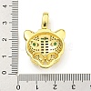 Brass Micro Pave Cubic Zirconia Pendants KK-K354-13F-G-3