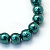 Baking Painted Pearlized Glass Pearl Round Bead Strands X-HY-Q330-8mm-79-2