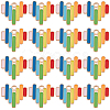 SUNNYCLUE Rainbow Color Alloy Enamel Pendants ENAM-SC0003-93-1