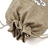 Christmas Printed Burlap Packing Pouches Drawstring Bags ABAG-Q053-02B-12-4