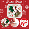 Olycraft 14Pcs 11 Style Christmas Theme Food Grade Eco-Friendly Silicone Beads SIL-OC0001-13-4