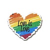 Rainbow/Pride Flag Theme Single Printed Aspen Wood Pendants WOOD-G014-21-2