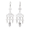 201 Stainless Steel Mushroom Dangle Earring EJEW-JE05759-1