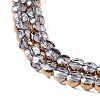 Electroplate Glass Beads Strands EGLA-Q128-02A-FP05-3
