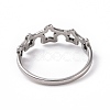 201 Stainless Steel Star Wrap Finger Ring for Women RJEW-J051-24P-3