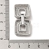 Brass Micro Pave Clear Cubic Zirconia Fold Over Clasps KK-G481-04P-3