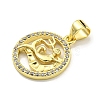 Brass Micro Pave Cubic Zirconia Pendants KK-K354-03G-08-2