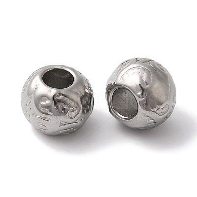 Non-Tarnish 304 Stainless Steel European Beads STAS-I305-192P-1