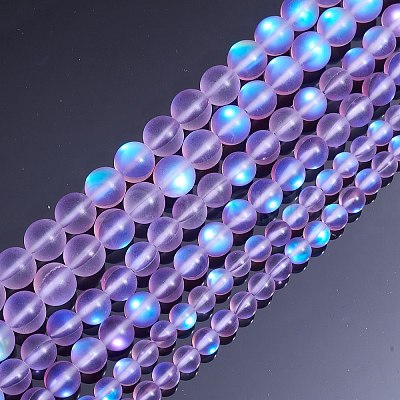 Synthetic Moonstone Beads Strands G-SZ0001-81B-1