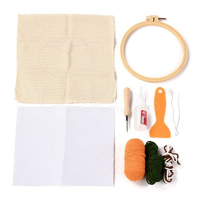 DIY Cotton Cup Mat Punch Needle Kits DIY-K032-40E-1