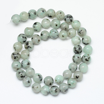 Natural Sesame Jasper/Kiwi Jasper Bead Strands X-G-R345-6mm-28-1