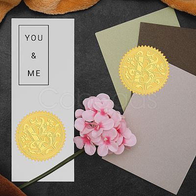 Self Adhesive Gold Foil Embossed Stickers DIY-WH0211-327-1