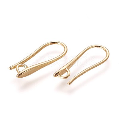 Brass Earring Hooks KK-L177-32G-1