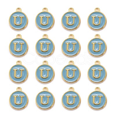 Golden Plated Alloy Enamel Charms X-ENAM-S118-04U-1