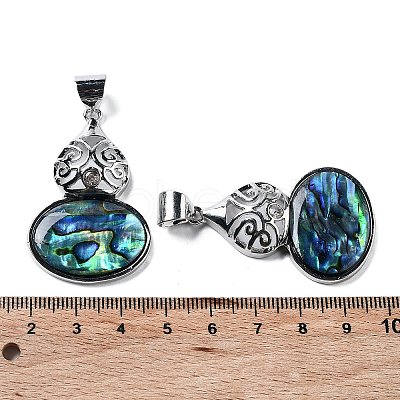 Natural Paua Shell Pendants FIND-A036-01P-01-1