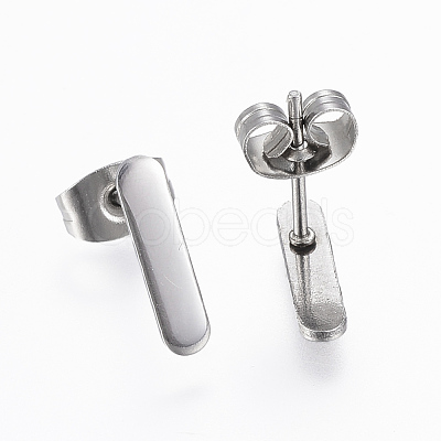 Tarnish Resistant 304 Stainless Steel Stud Earrings EJEW-H350-18P-1