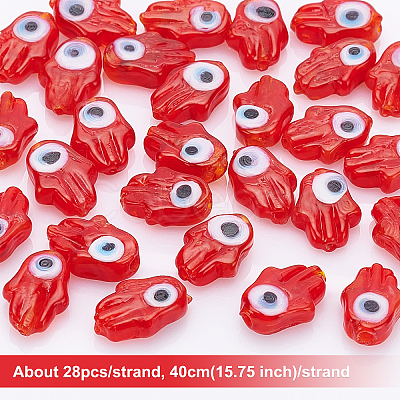 Nbeads Handmade Evil Eye Lampwork Beads Strands LAMP-NB0001-47D-1