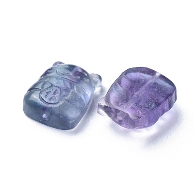 Carved Natural Fluorite Beads G-J387-33-1