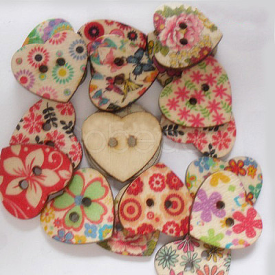 Sweetheart Painting Buttons with 2-hole NNA1131-1